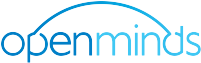Open Minds logo (blue text saying "open minds" with an arch connecting "p" and "d")