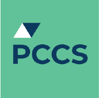 PCCS logo. Green square with text "PCCS" and a white and blue diamond.